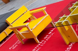 Interpretación libre de la silla Sieda del diseñador Enzo Mari